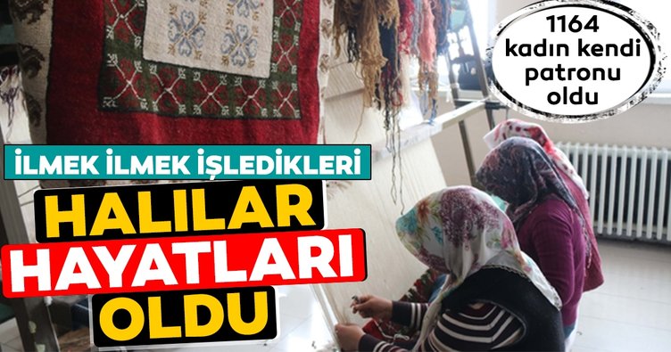 İlmek ilmek işledikleri halılar hayatları oldu
