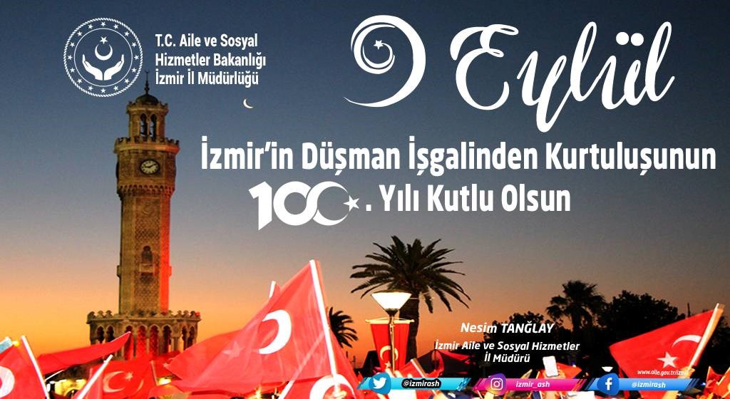İl Müdürümüz Sayın Nesim TANĞLAY'ın 9 Eylül İzmir'in Kurtuluşu Kutlama Mesajı