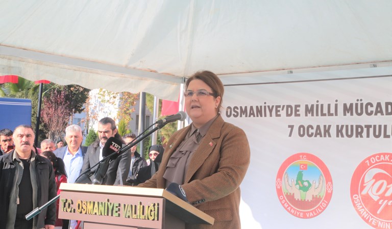 Bakanımız Derya Yanık Osmaniye'nin Kurtuluş Yıl Dönümünü Kutlama Töreni'ne Katıldı