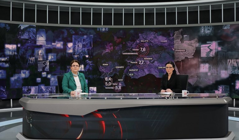 Our Minister Derya Yanık Participated in A News Live Broadcast