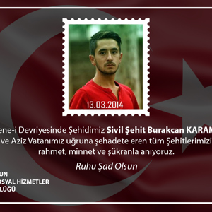 Şehit Burakcan KARAMANOĞLU Şehadetinin Sene-i Devriyesi - fotoğraf 1