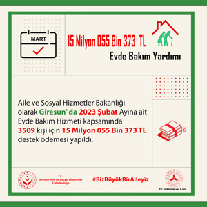 Giresun Aile ve Sosyal Hizmetler İl Müdürlüğü 2023 Mart Ayı Ödemeleri - fotoğraf 2