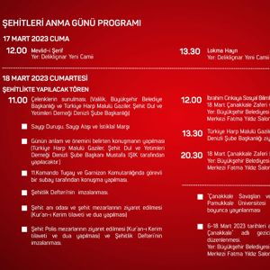 18 Mart Şehitleri Anma Günü Programına Tüm Halkımız Davetlidir - fotoğraf 1