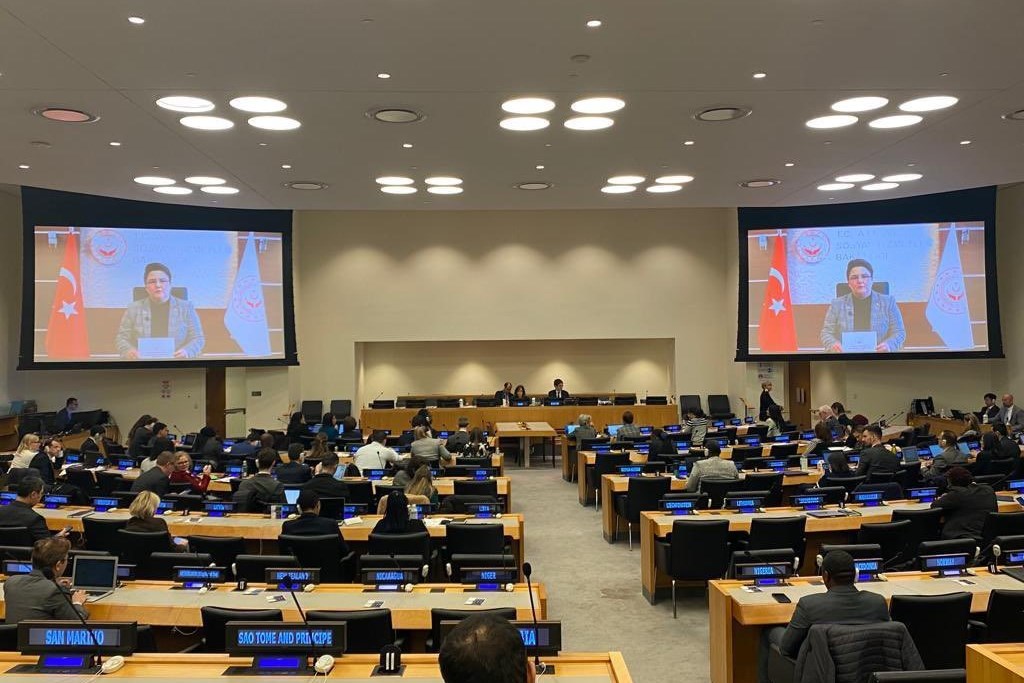 Minister Derya Yanık presented the Country Statement at the 13th session of the UN Open-ended Working Group on Ageing
