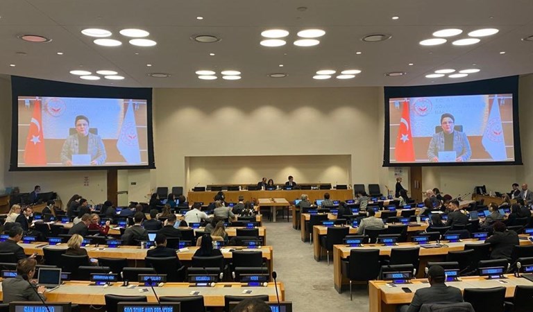 Minister Derya Yanık presented the Country Statement at the 13th session of the UN Open-ended Working Group on Ageing