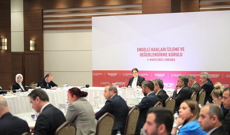 Minister Derya Yanık attended the first Monitoring and Evaluation Board on the Rights of Persons with Disabilities meeting of 2023