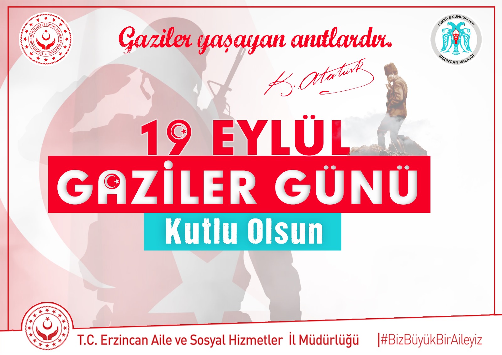 İl Müdürümüz Serdar Demirci’nin 19 Eylül  Gaziler Günü Mesajı.   