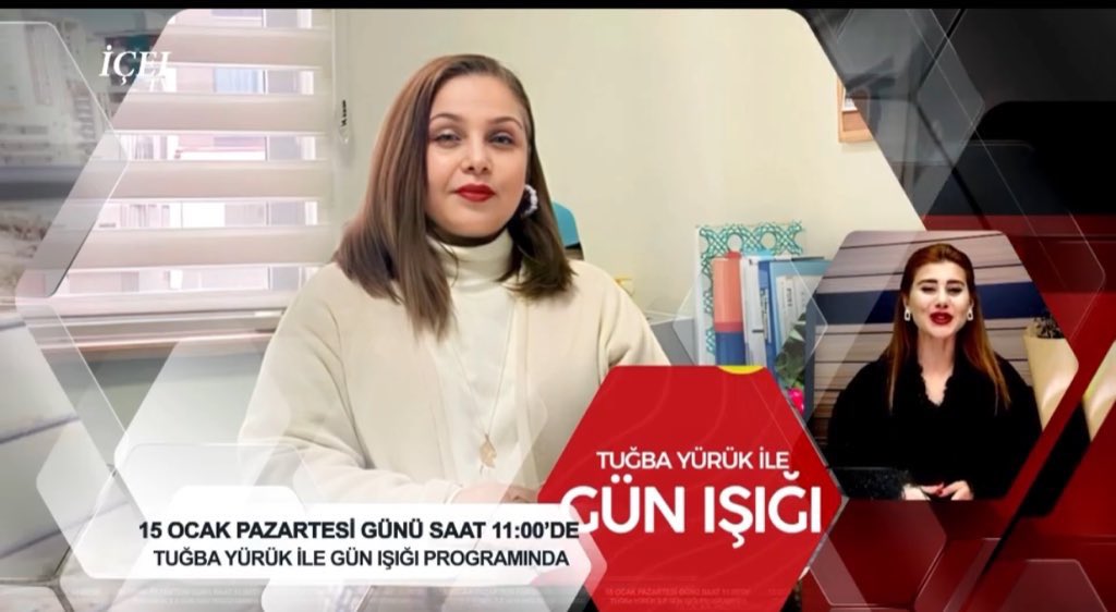 #YenişehirSHM’den Çocuk Gelişim Uzmanımız  Pedagog Emel BOZKURT  İçel tv - Sun tv ortak yayınında bugün Tuğba YÜRÜK ile Gün Işığı programının konuğu olacak. “Partner Seçimi ve İlişkiler” üzerine konuşacak.📢