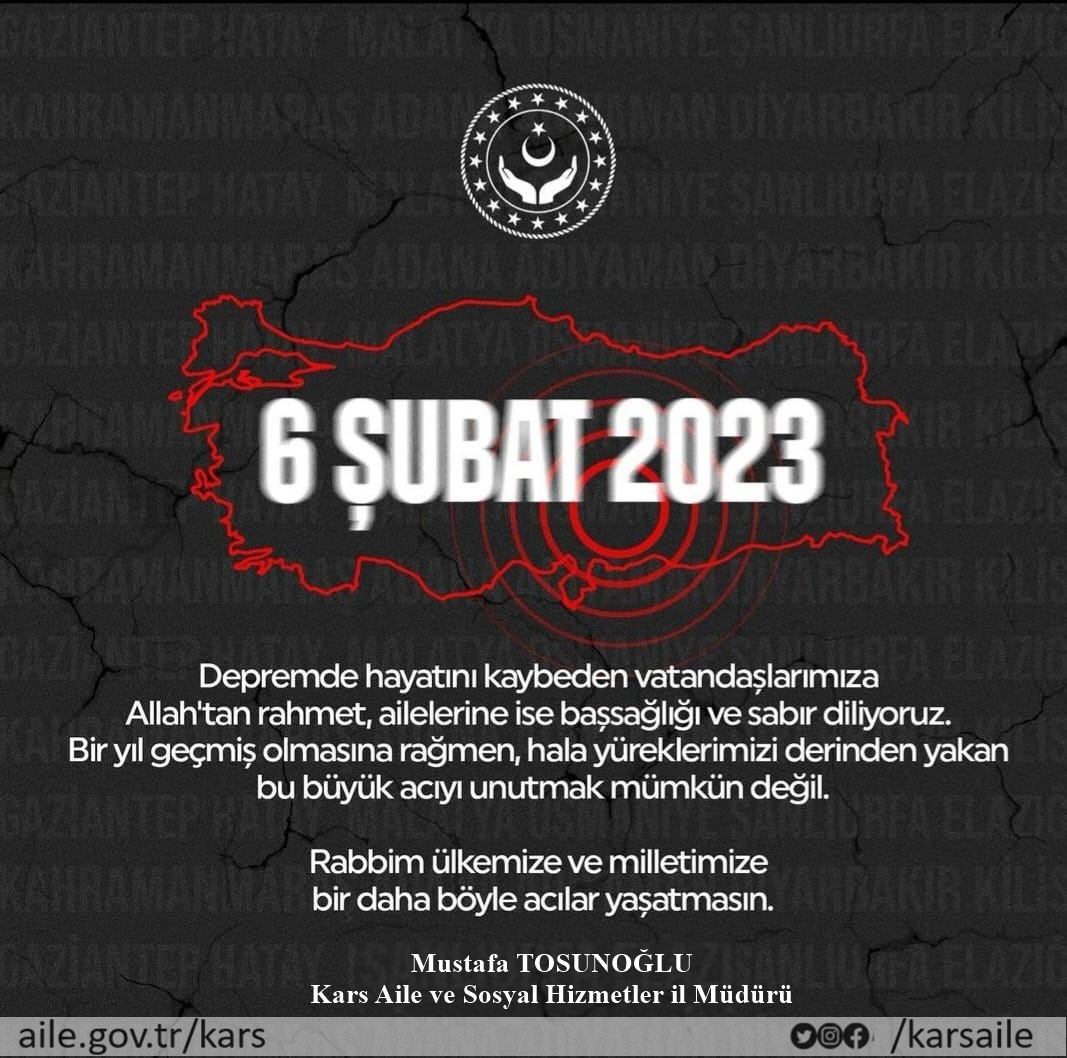 Asrın Felaketinin Yıldönümünde, Vefat Eden Vatandaşlarımızı Rahmetle  Anıyoruz.