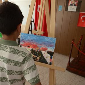 “15 Temmuz Demokrasi ve Milli Birlik Günü” Temalı  Resim Sergisi Düzenlenerek, Söyleşi Gerçekleştirildi - fotoğraf 4
