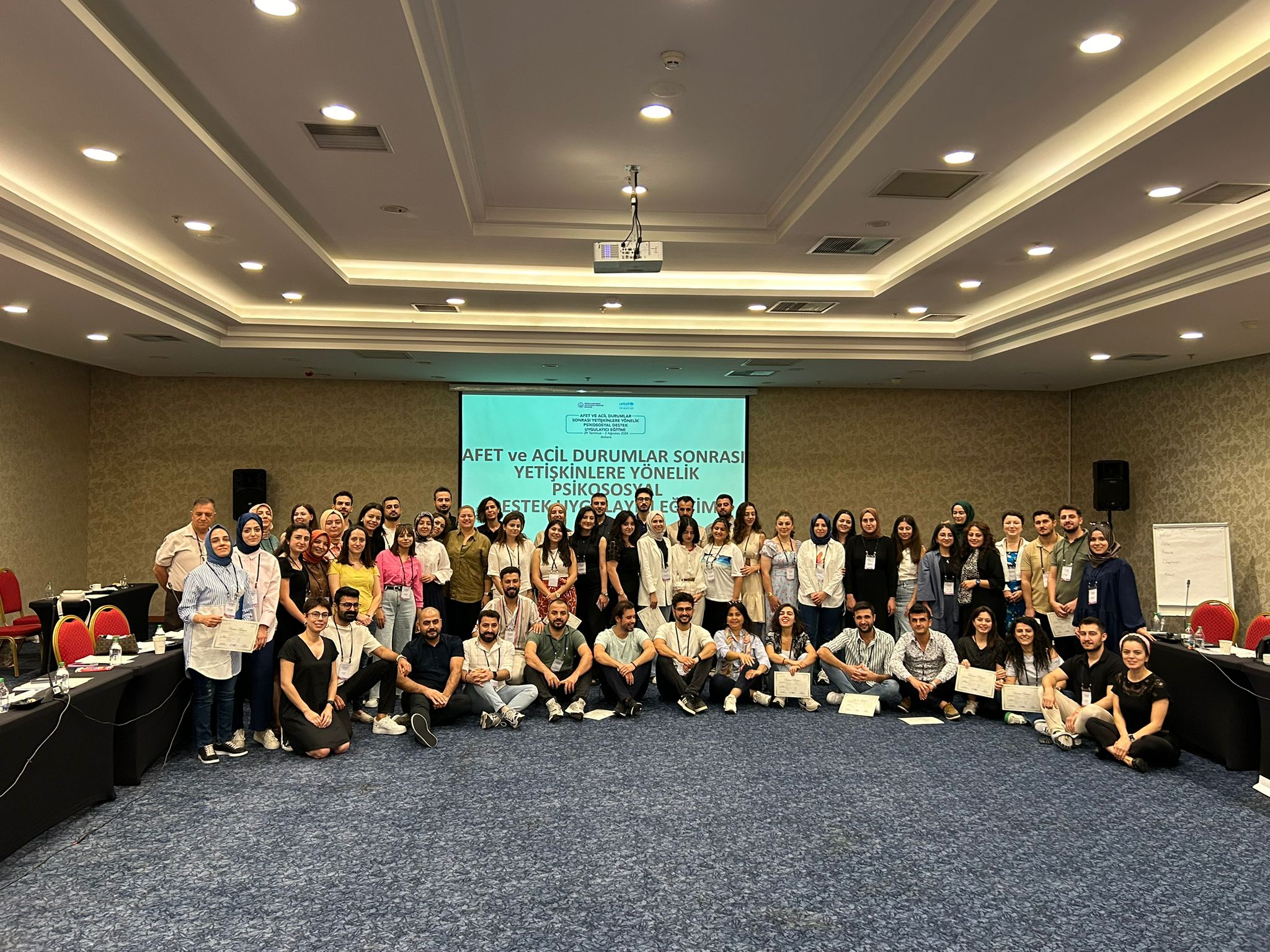 Afet ve Acil Durumlar Sonrası Yetişkinlere Yönelik Psikososyal Destek Kılavuzu Uygulayıcı Eğitimi 29 Temmuz-2 Ağustos tarihleri arasında Ankara'da gerçekleştirildi