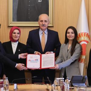 25. Ulusal Çocuk Forumu Sonuç Bildirgesi TBMM Başkanı Kurtulmuş’a takdim edildi - fotoğraf 1