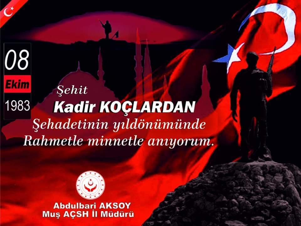 Şehidimizin Şedadetinin yıldönümünde Rahmetle minnetle anıyorum