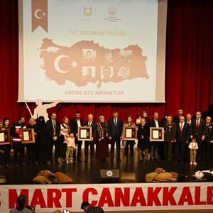 2025 Aile Yılı kapsamında, 18 Mart Çanakkale Zaferi ve Şehitleri Anma Günü dolayısıyla şehit yakını ailelere ve gazilere devlet övünç madalyası tevcih edilmesi programı düzenlendi. - fotoğraf 7