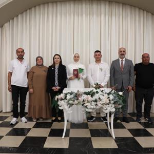 Evlenecek Gençlerin Desteklenmesi Projesi”nden yararlanan İrem & Emirhan çiftinin Nikah Töreni - fotoğraf 6