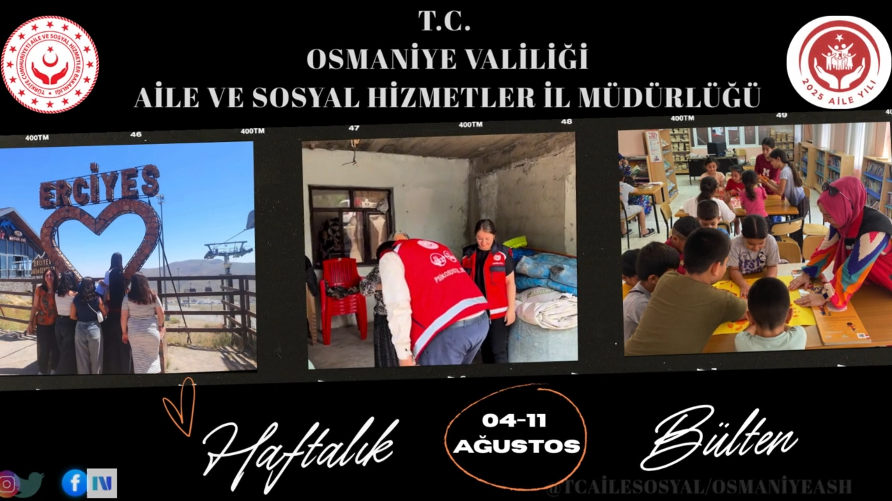 HAFTALIK BÜLTEN 04 – 11 Ağustos 2025 tarihleri arasında;