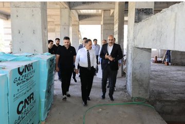 Rehabilitasyon ve aile Danışma Merkezimizin  inşaatını ziyaret ederek incelemelerde bulundu .