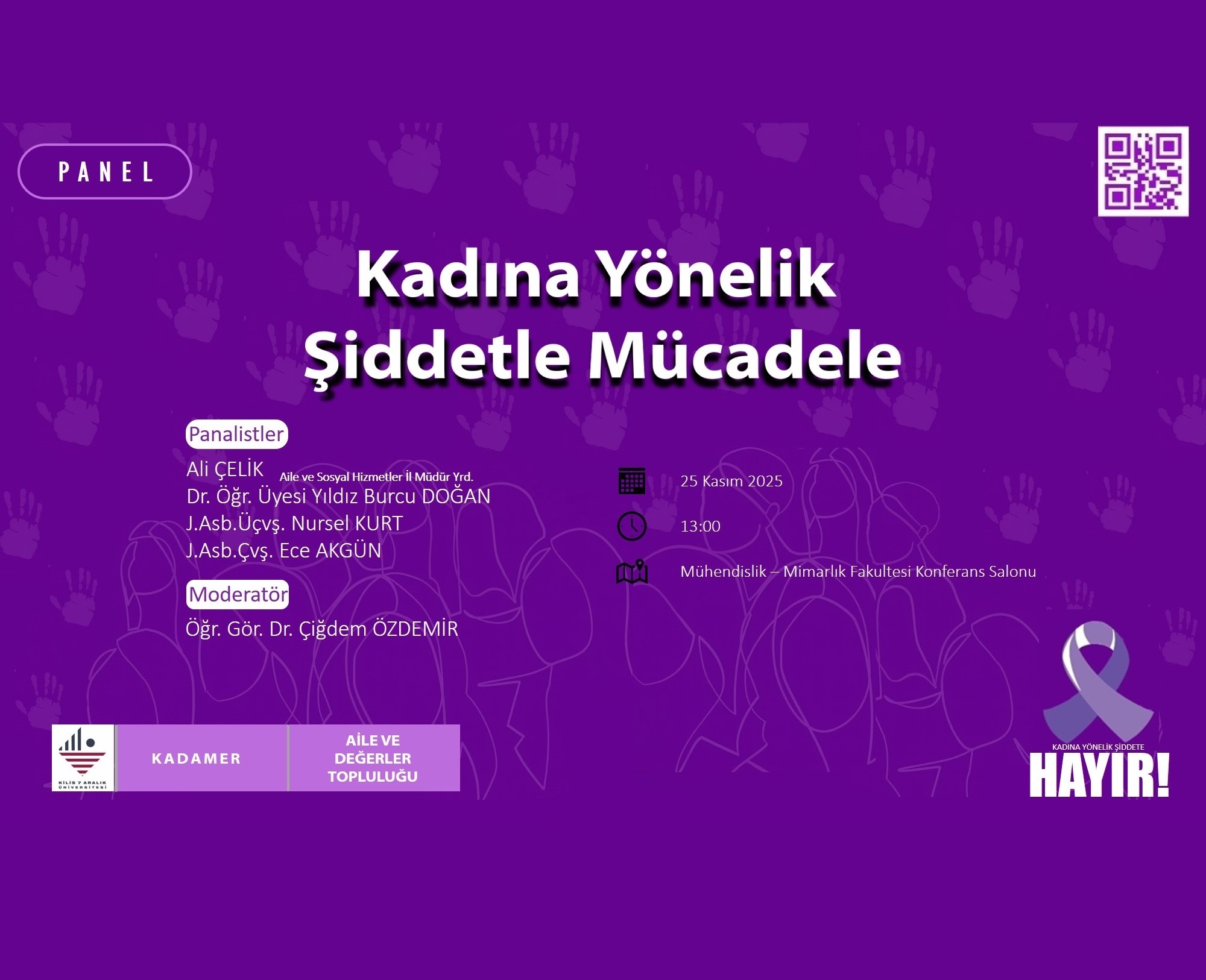 Kadına Yönelik Şiddetle Mücadele Paneli Kilis 7 Aralık Üniversitesinde Yapılacak