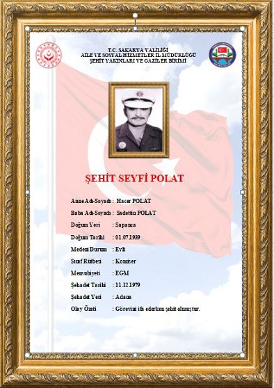 Şehidimiz Seyfi Polat’ı Rahmet ve Minnetle Anıyoruz