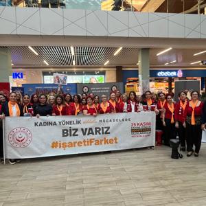 Kadına Yönelik Şiddetle Mücadele Kapsamında Günebakan Kadın Darbuka Grubu Ritim Gösterisi Gerçekleştirdi. - fotoğraf 1