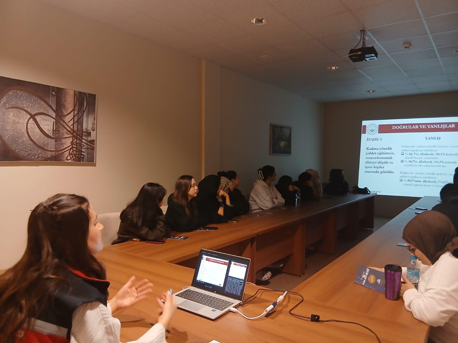 Kadına Yönelik Şiddet Eğitimi Verildi.