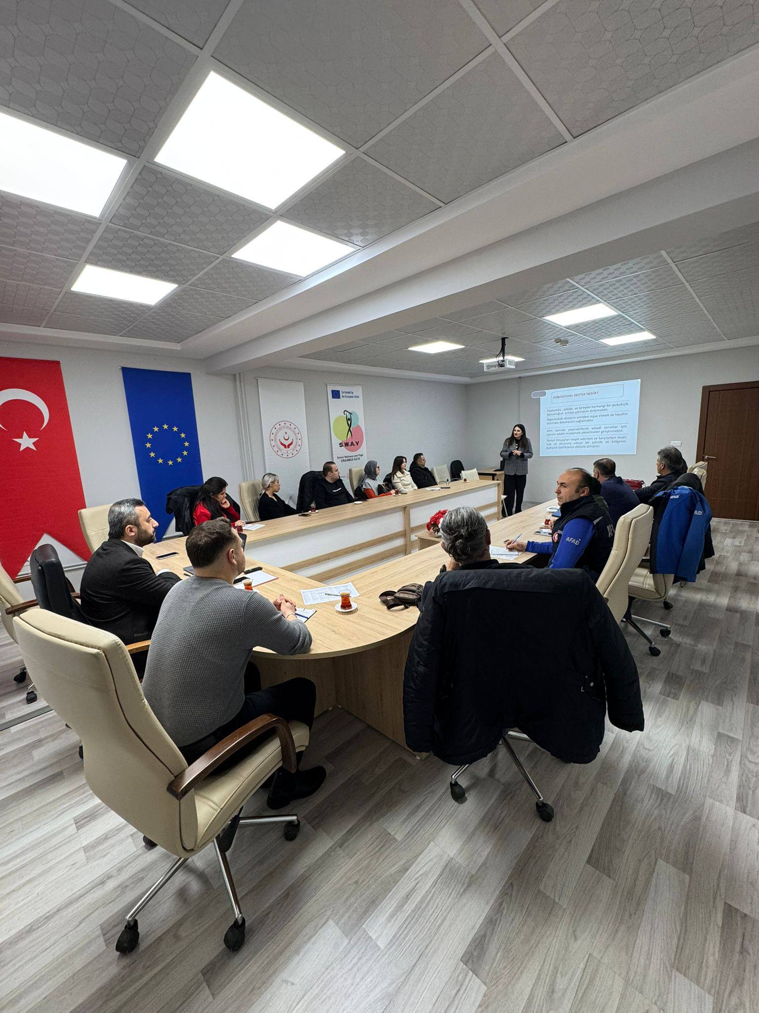 Türkiye Afet Müdahale Planı kapsamında ilimiz Psiko Sosyal Destek çalışma grubu toplantısı yapıldı.