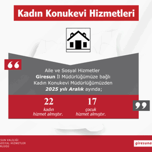 Giresun Aile ve Sosyal Hizmetler İl Müdürlüğü olarak Bakanlığımız hizmetleri ilimizdeki Aralık Ayı Verileri; - fotoğraf 9