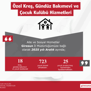 Giresun Aile ve Sosyal Hizmetler İl Müdürlüğü olarak Bakanlığımız hizmetleri ilimizdeki Aralık Ayı Verileri; - fotoğraf 15