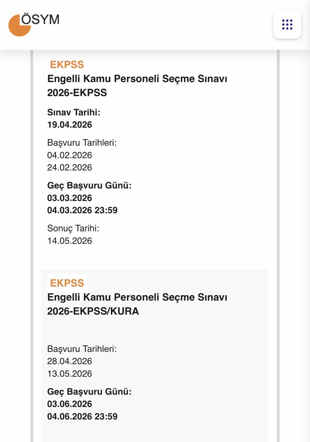 2026 Yılı EKPSS Başvuru Tarihleri Açıklandı