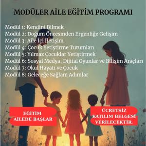 Müdürlüğümüz Aile ve Toplum Hizmetleri Birimi tarafından gerçekleştirilecek Modüler Aile Eğitim Programı 4 Şubatta Başlıyor - fotoğraf 1