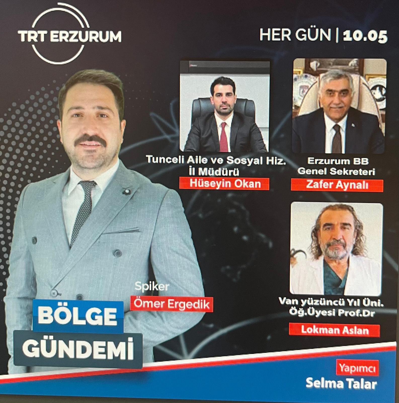 İl Müdürümüz Sayın Hüseyin OKAN, TRT Erzurum Radyosu’nun Canlı Yayın Konuğu Oluyor