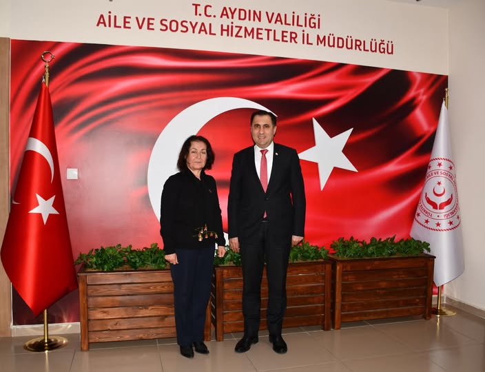 Aydın Şehit Aileleri ve Malul Gaziler Dayanışma Derneği Başkanı Sn. Sevil Esin, İl Müdürümüz İlkay Türkoğlu’nu makamında ziyareti