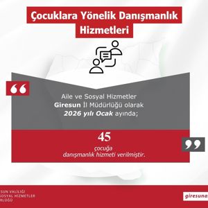 Giresun Aile ve Sosyal hizmetler İl Müdürlüğü olarak Bakanlığımız hizmetleri ilimizdeki Ocak Ayı verileri; - fotoğraf 7