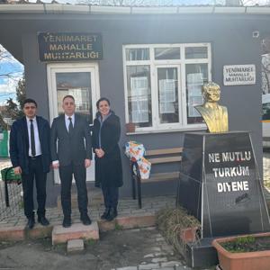 Edirne Aile ve Sosyal Hizmetler İl Müdürü Harun TOHUMCU, Mahalle Muhtarları Ziyaretlerine Devam Ediyor. - fotoğraf 1