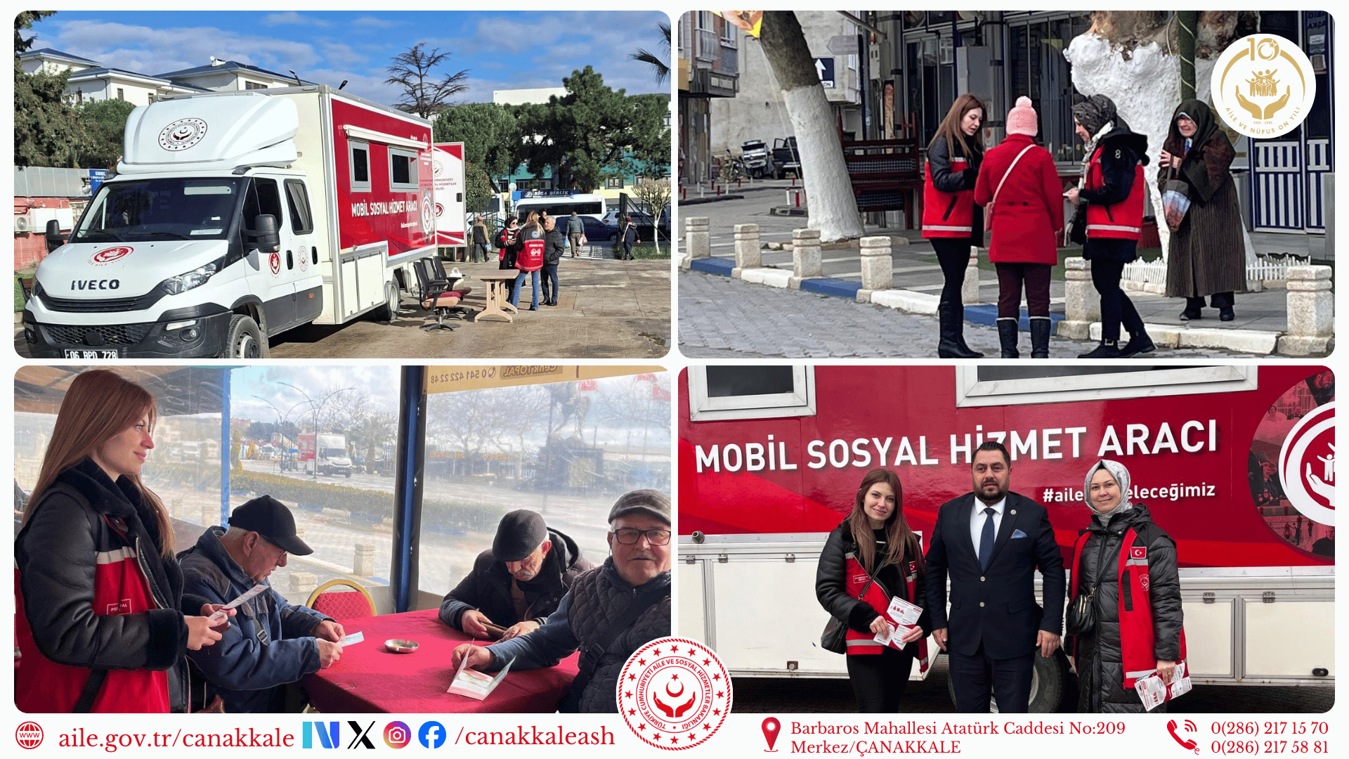 🚐 Mobil Sosyal Hizmet Ekibimiz Biga, Karabiga ve Gümüşçay’da