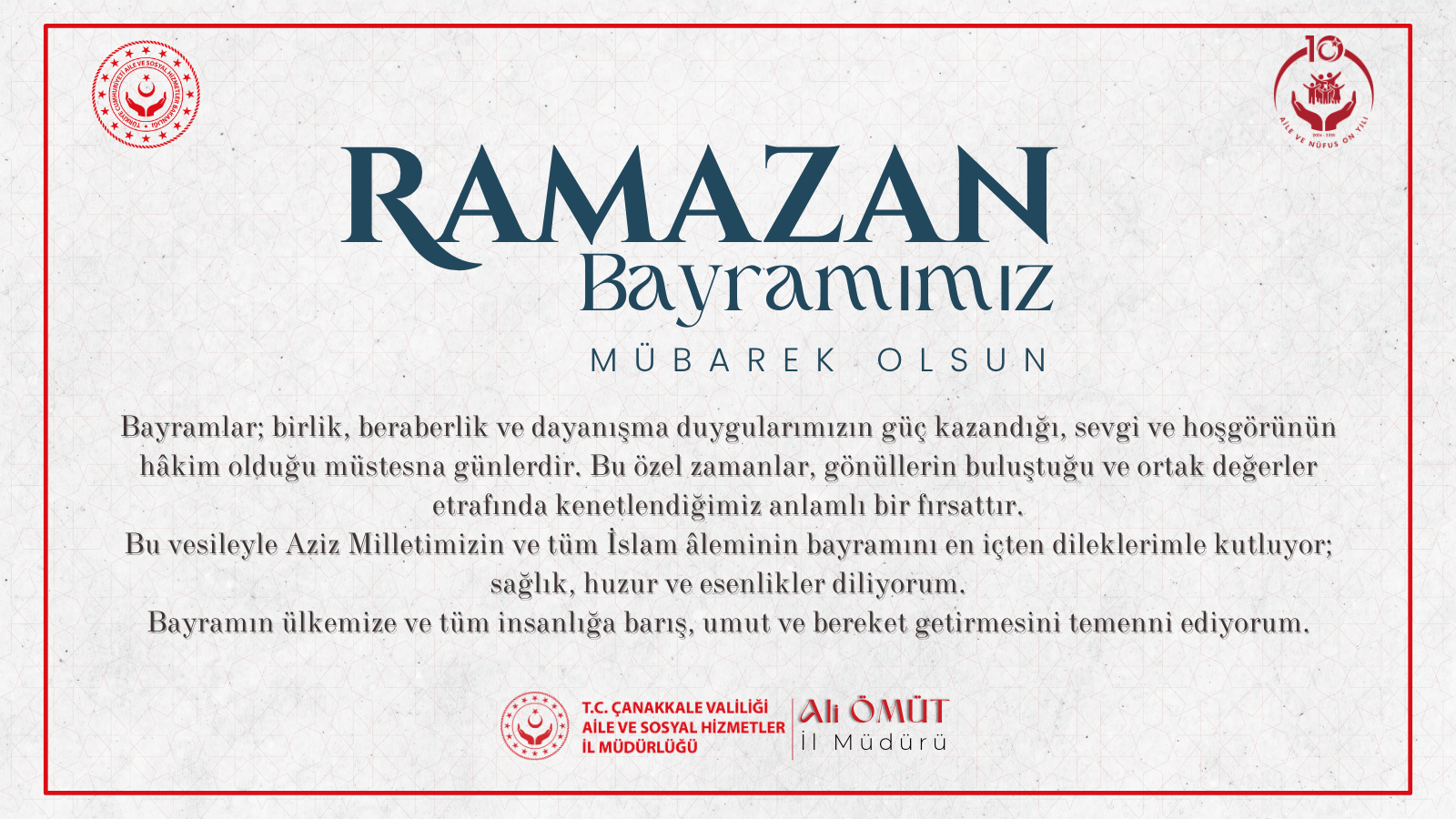 Ramazan Bayramımız Mübarek Olsun