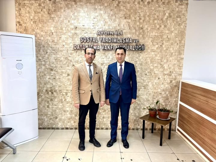 İl Müdürümüz İlkay Türkoğlu, Sosyal Yardımlaşma ve Dayanışma Vakfı Müdürü Murat Bildi’yi makamında ziyareti