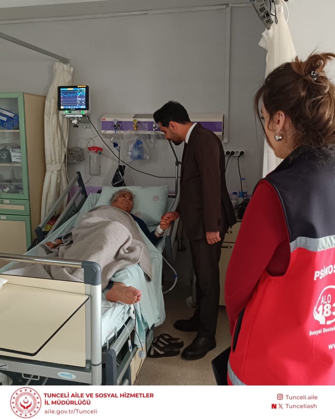 Şehit Annemiz, Tedavi Gördüğü Hastanede Ziyaret Edildi