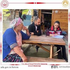 Artvin Sosyal Hizmet Merkezi personellerimiz, evde bakım hizmeti kapsamında inceleme ve denetim ziyaretinde bulunuldu. - fotoğraf 2