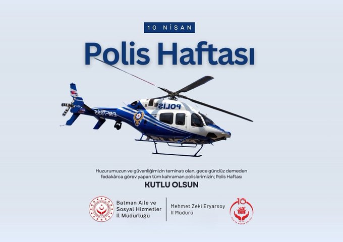 10 Nisan Polis Teşkilatımızın 181. Kuruluş Yıl Dönümü ve Polis Haftası kutlu olsun.
