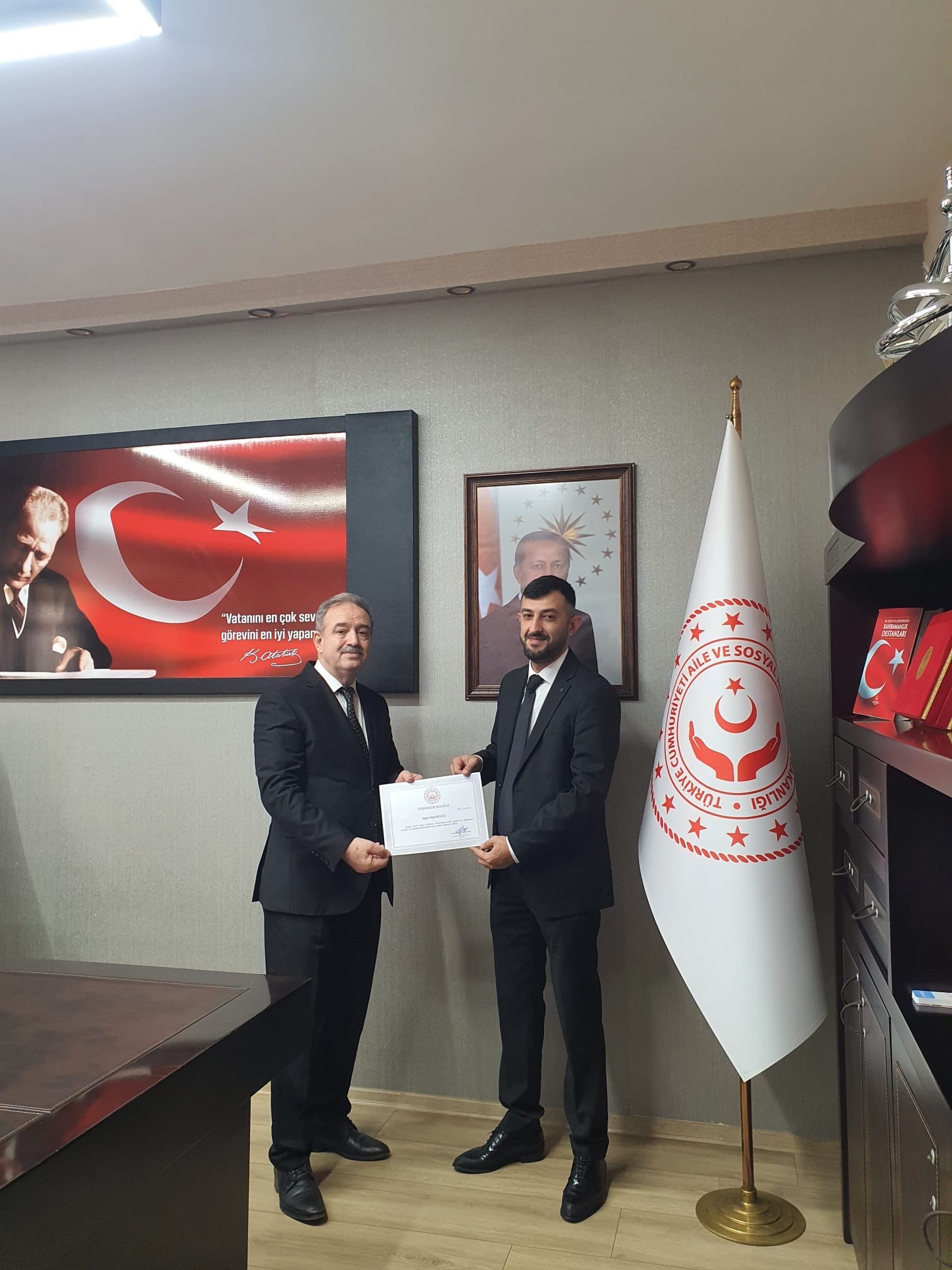 "Teşekkür Belgesi"