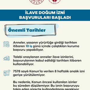 İlave Doğum İzni Başvuruları Başladı - fotoğraf 2