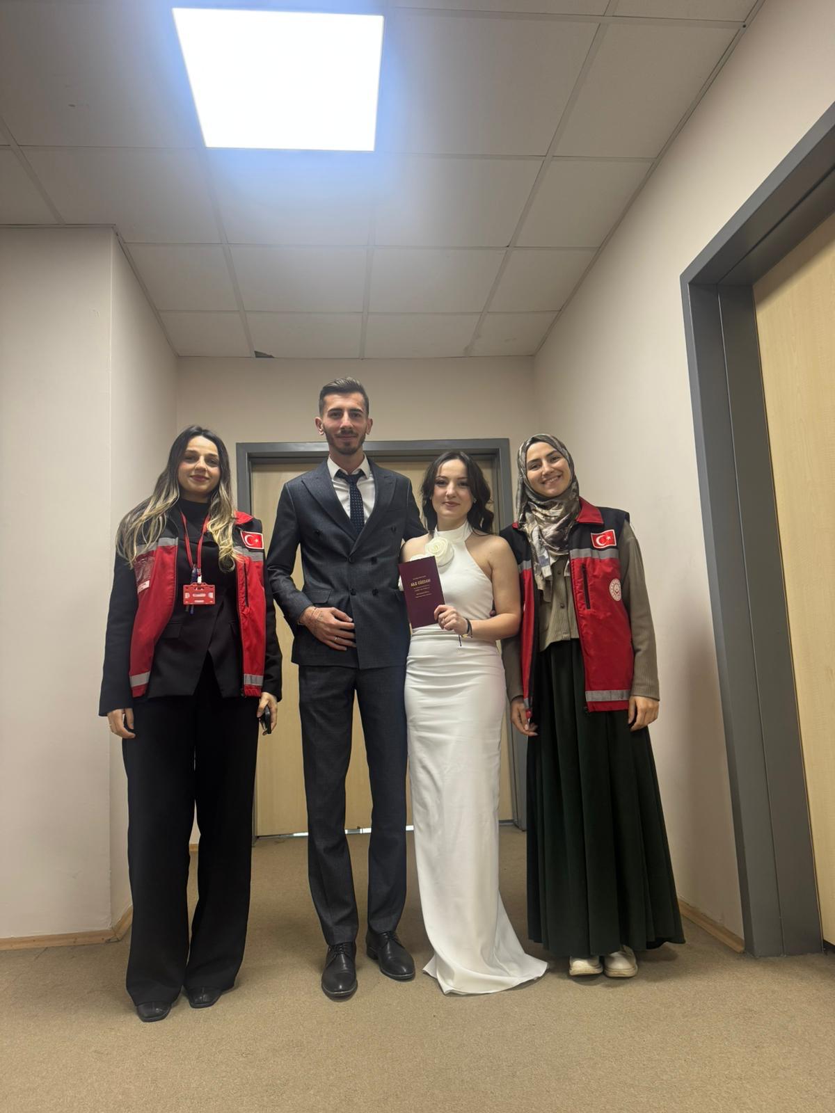 Evlilik Kredisi Kapsamında Desteklenen Çiftin Nikah Törenine Katılım Sağlandı.