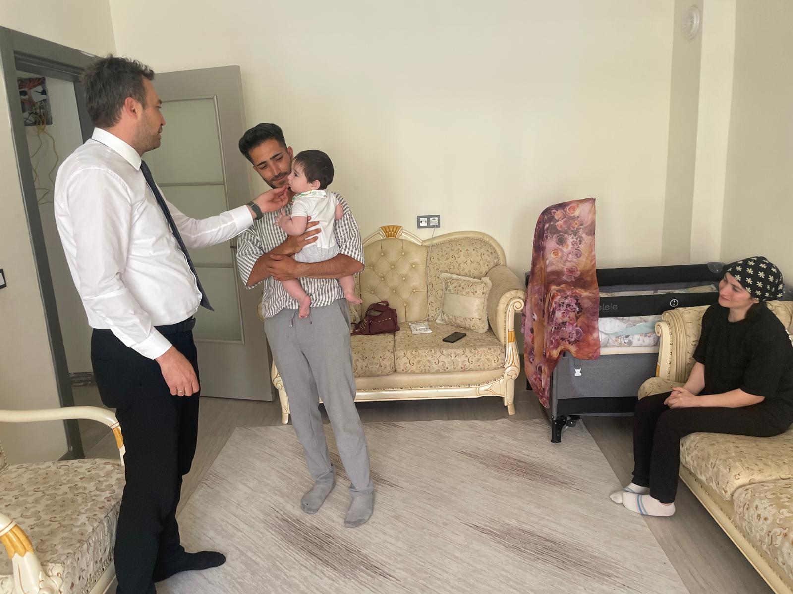 İl Müdürlüğümüzden, Aile ve Gençlik Fonu ile Yuva Kuran Çifte Ziyaret