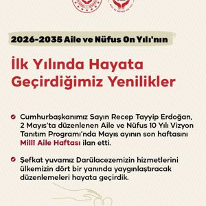 Aile ve Nüfus On Yılı'nın ilk icraatlarını hayata geçirdik. - fotoğraf 1