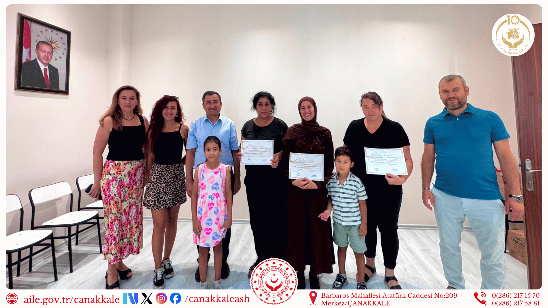 📘 Modüler Aile Eğitim Programı Katılım Belgeleri Takdim Edildi
