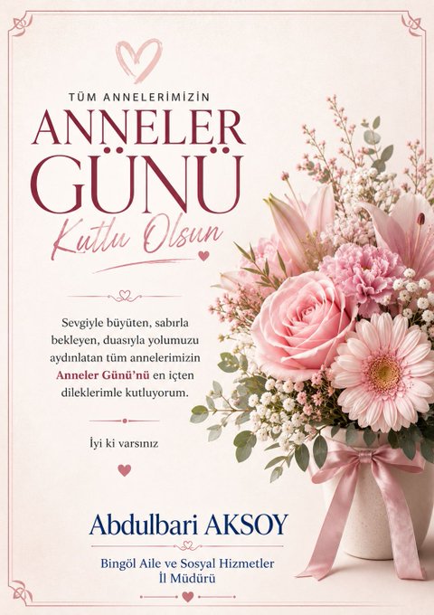 Başta şehit annelerimiz olmak üzere, sevgi ve fedakârlığın sembolü tüm annelerimizin Anneler Günü’nü kutluyorum. 