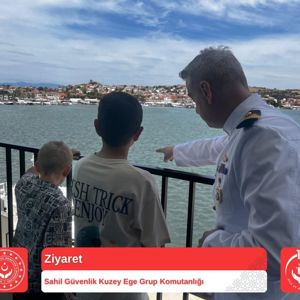 Çocuklarımızdan Sahil Güvenlik Kuzey Ege Grup Komutanlığına Anlamlı Ziyaret - fotoğraf 1