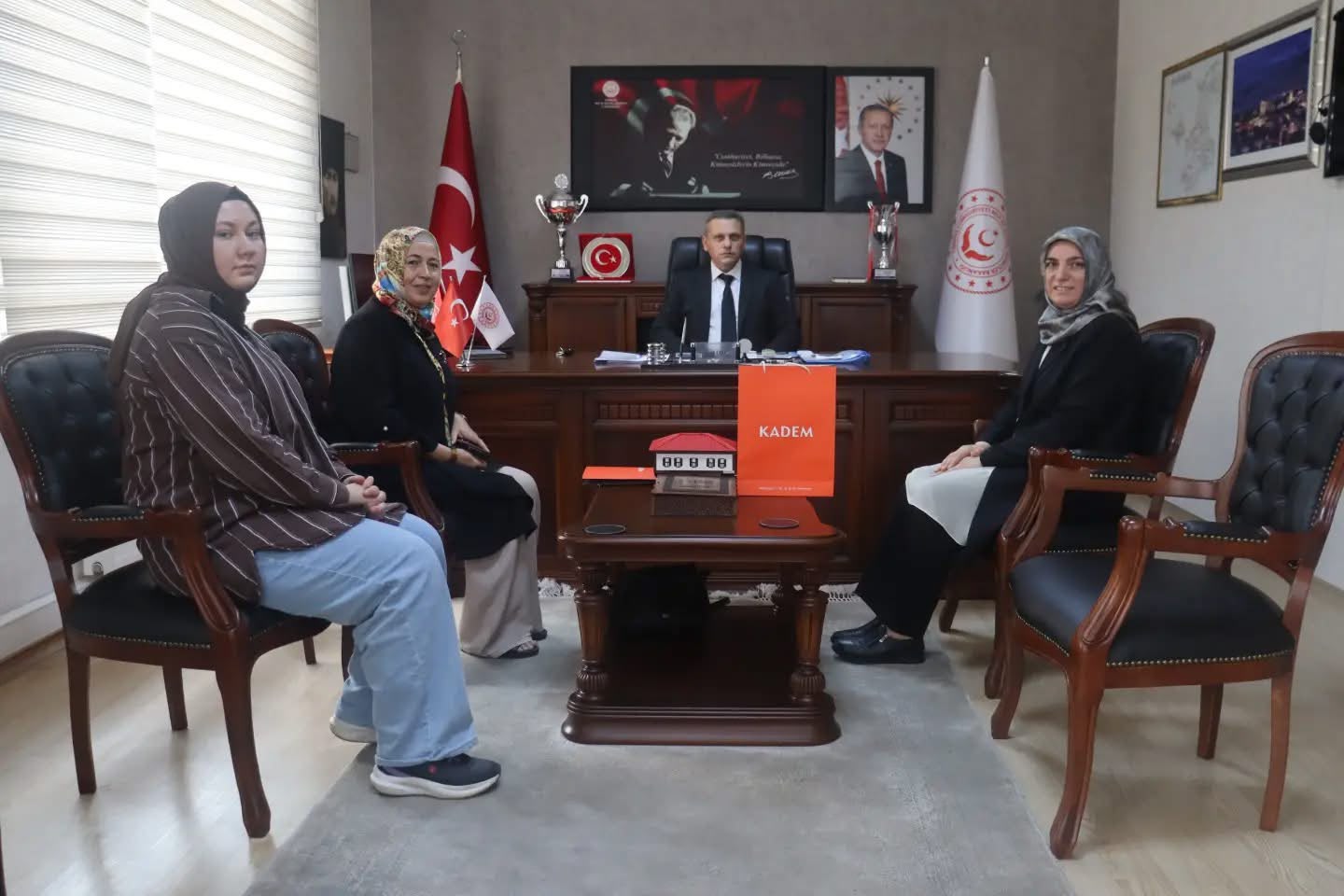 KADEM Karabük İl Temsilcisi Nurmelek Danışmaz Akgünden İl Müdürümüz Sami Çifte Ziyaret