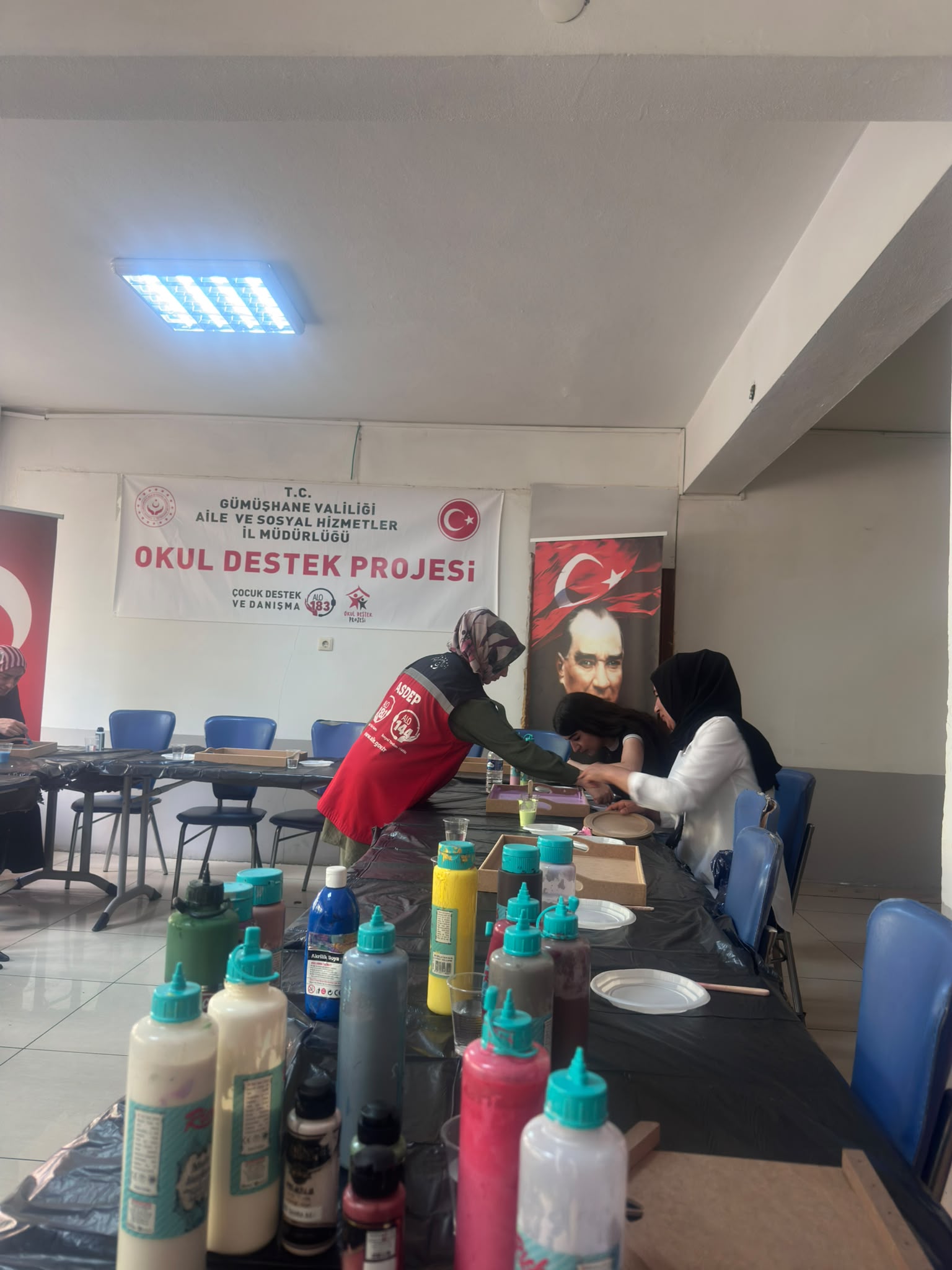 Gümüşhane SHM Ortaöğretim Grubu Çocuklarımız Sanat Atölyesinde Buluştu